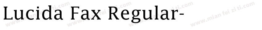 Lucida Fax Regular字体转换